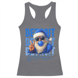 Detroit Football Christmas Racerback Tank Top Santa Retro Lions Fan TS10 Charcoal Print Your Wear