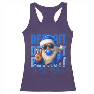Detroit Football Christmas Racerback Tank Top Santa Retro Lions Fan TS10 Purple Print Your Wear
