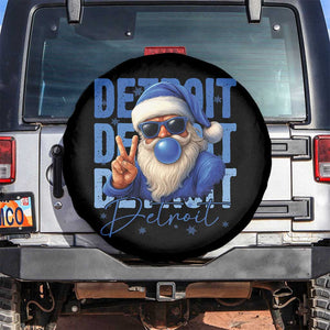 Detroit Football Christmas Spare Tire Cover Santa Retro Lions Fan TS10 No hole Black Print Your Wear