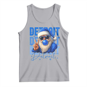 Detroit Football Christmas Tank Top Santa Retro Lions Fan TS10 Athletic Heather Print Your Wear