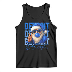 Detroit Football Christmas Tank Top Santa Retro Lions Fan TS10 Black Print Your Wear