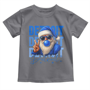Detroit Football Christmas Toddler T Shirt Santa Retro Lions Fan TS10 Charcoal Print Your Wear