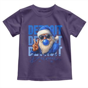 Detroit Football Christmas Toddler T Shirt Santa Retro Lions Fan TS10 Purple Print Your Wear