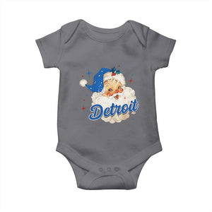 Christmas Detroit Football Baby Onesie Vintage Santa Lions Fan TS10 Charcoal Print Your Wear