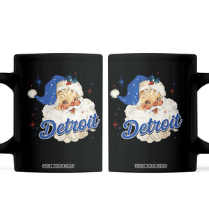 Christmas Detroit Football Coffee Mug Vintage Santa Lions Fan TS10 Black Print Your Wear