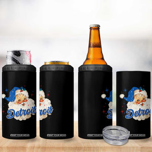 Christmas Detroit Football 4 in 1 Can Cooler Tumbler Vintage Santa Lions Fan TS10 Print Your Wear