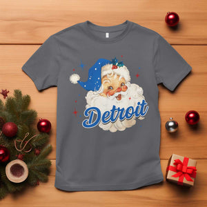 Christmas Detroit Football T Shirt Vintage Santa Lions Fan TS10 Charcoal Print Your Wear