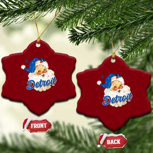 Christmas Detroit Football Ceramic Ornament Vintage Santa Lions Fan TS10 Print Your Wear