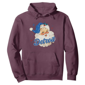 Christmas Detroit Football Hoodie Vintage Santa Lions Fan TS10 Maroon Print Your Wear