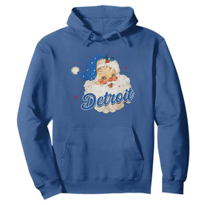 Christmas Detroit Football Hoodie Vintage Santa Lions Fan TS10 Royal Blue Print Your Wear