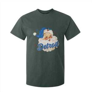 Christmas Detroit Football T Shirt For Kid Vintage Santa Lions Fan TS10 Dark Forest Green Print Your Wear