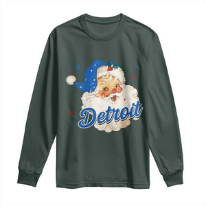 Christmas LF Football Long Sleeve Shirt Vintage Santa Sports Fan Game Day TS10 Dark Forest Green Print Your Wear