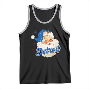 Christmas Detroit Football Tank Top Vintage Santa Lions Fan TS10 Black Athletic Heather Print Your Wear