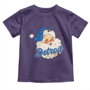Christmas Detroit Football Toddler T Shirt Vintage Santa Lions Fan TS10 Purple Print Your Wear