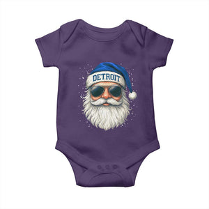 Vintage Detroit Football Christmas Baby Onesie Funny Retro Santa Lions Fan Xmas TS10 Purple Print Your Wear