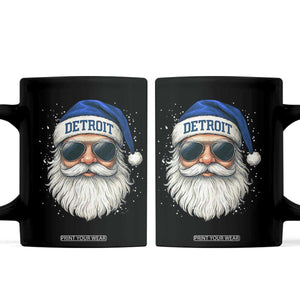 Vintage Detroit Football Christmas Coffee Mug Funny Retro Santa Lions Fan Xmas TS10 Black Print Your Wear