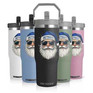 Vintage LF Football Christmas Flip Straw Tumbler Funny Retro Santa Sports Fan Xmas TS10 Print Your Wear