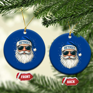 Vintage Detroit Football Christmas Ceramic Ornament Funny Retro Santa Lions Fan Xmas TS10 1pc Blue Print Your Wear