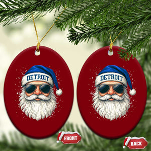 Vintage Detroit Football Christmas Ceramic Ornament Funny Retro Santa Lions Fan Xmas TS10 Print Your Wear