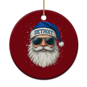 Vintage Detroit Football Christmas Ceramic Ornament Funny Retro Santa Lions Fan Xmas TS10 1pc Red Print Your Wear