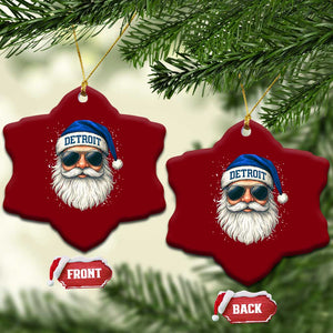 Vintage Detroit Football Christmas Ceramic Ornament Funny Retro Santa Lions Fan Xmas TS10 Print Your Wear