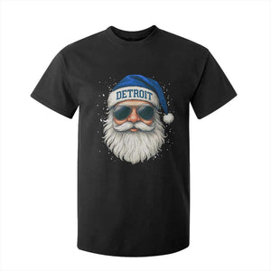Vintage Detroit Football Christmas T Shirt For Kid Funny Retro Santa Lions Fan Xmas TS10 Black Print Your Wear