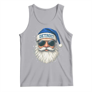 Vintage Detroit Football Christmas Tank Top Funny Retro Santa Lions Fan Xmas TS10 Athletic Heather Print Your Wear