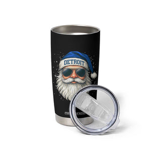 Vintage Detroit Football Christmas Tumbler Cup Funny Retro Santa Lions Fan Xmas TS10 Print Your Wear