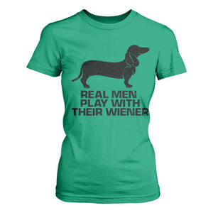 Funny Dachshund Dog Dad T Shirt For Women Real Men Play With Their Wiener Pet Father Gag Gift TS10 Irish Green Print Your Wear