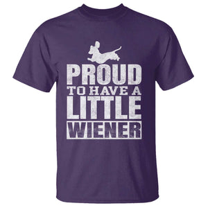 Funny Wiener Dog Lover T Shirt Dog Weenie Proud to Have A Little Wiener Dachshund TS10 Purple Print Your Wear