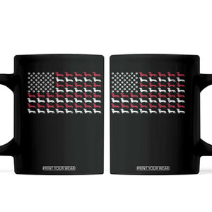 American Flag Vintage Patriotic Dachshund Dad Coffee Mug Weiner Dog Fathers Day Gifts For Dog Lovers Dad TS10 Black Print Your Wear