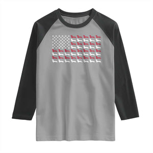 American Flag Vintage Patriotic Dachshund Dad Raglan Shirt Weiner Dog Fathers Day Gifts For Dog Lovers Dad TS10 Sport Gray Black Print Your Wear
