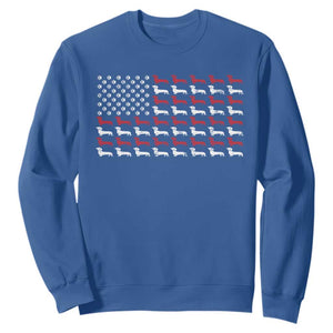 American Flag Vintage Patriotic Dachshund Dad Sweatshirt Weiner Dog Fathers Day Gifts For Dog Lovers Dad TS10 Royal Blue Print Your Wear