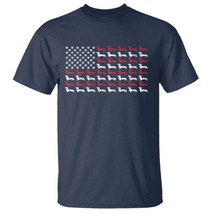 American Flag Vintage Patriotic Dachshund Dad T Shirt Weiner Dog Fathers Day Gifts For Dog Lovers Dad TS10 Navy Print Your Wear