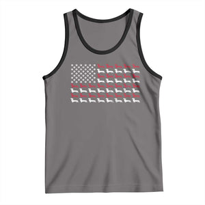 American Flag Vintage Patriotic Dachshund Dad Tank Top Weiner Dog Fathers Day Gifts For Dog Lovers Dad TS10 Deep Heather Black Print Your Wear