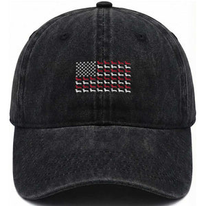 American Flag Vintage Patriotic Dachshund Dad Washed Cotton Baseball Cap Weiner Dog Fathers Day Gifts For Dog Lovers Dad TS10 Washed Cap Universal Fit Black Print Your Wear