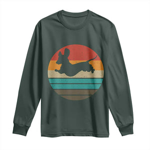 Vintage Dachshund Long Sleeve Shirt 60s 70s Retro Grunge Weiner Dog Love TS10 Dark Forest Green Print Your Wear