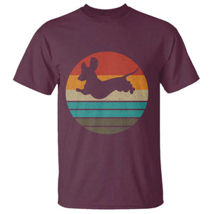Vintage Dachshund T Shirt 60s 70s Retro Grunge Weiner Dog Love TS10 Maroon Print Your Wear