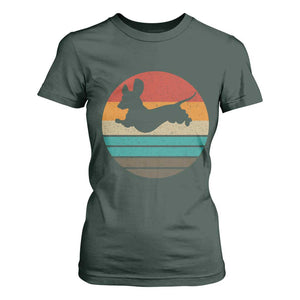 Vintage Dachshund T Shirt For Women 60s 70s Retro Grunge Weiner Dog Love TS10 Dark Forest Green Print Your Wear