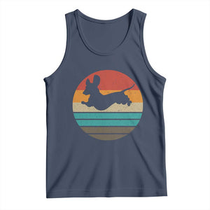 Vintage Dachshund Tank Top 60s 70s Retro Grunge Weiner Dog Love TS10 Navy Print Your Wear
