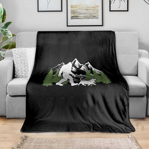Bigfoot Walking Dachshund Throw Blanket Funny Wiener Dog Gift Sasquatch TS10 Print Your Wear