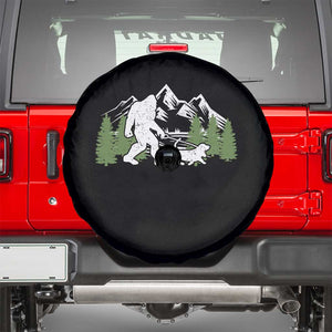 Bigfoot Walking Dachshund Spare Tire Cover Funny Wiener Dog Gift Sasquatch TS10 Black Print Your Wear
