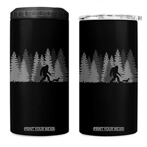 Bigfoot Walking Dachshund 4 in 1 Can Cooler Tumbler Funny Wiener Dog Gift Forest Sasquatch Yeti TS10 One Size: 16 oz Black Print Your Wear