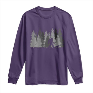 Bigfoot Walking Dachshund Long Sleeve Shirt Funny Wiener Dog Gift Forest Sasquatch Yeti TS10 Purple Print Your Wear