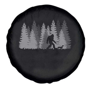 Bigfoot Walking Dachshund Spare Tire Cover Funny Wiener Dog Gift Forest Sasquatch Yeti TS10 Print Your Wear