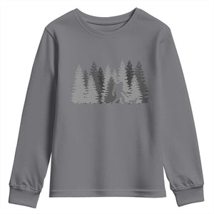 Bigfoot Walking Dachshund Youth Sweatshirt Funny Wiener Dog Gift Forest Sasquatch Yeti TS10 Charcoal Print Your Wear