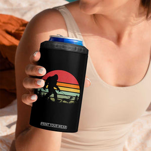 Retro Bigfoot Walking Dachshund 4 in 1 Can Cooler Tumbler Funny Doxie Wiener Dog Walker Vintage 70s 80s TS10 Print Your Wear