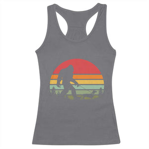 Retro Bigfoot Walking Dachshund Racerback Tank Top Funny Doxie Wiener Dog Walker Vintage 70s 80s TS10 Charcoal Print Your Wear
