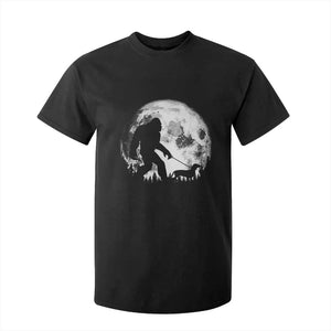 Bigfoot Walking Dachshund T Shirt For Kid Funny Doxie Wiener Sasquatch Night Stroll Full Moon TS10 Black Print Your Wear