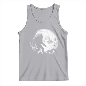 Bigfoot Walking Dachshund Tank Top Funny Doxie Wiener Sasquatch Night Stroll Full Moon TS10 Athletic Heather Print Your Wear